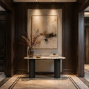marble top table in Valgri white - Image 2