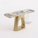 Marble entrance table in Valgri white - Image 4
