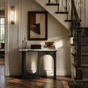 Marble console table in Italian Panda Marble - Image 2