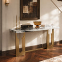 marble table console in Italian Panda Marble - Image 2