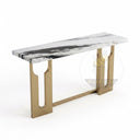 marble table console in Italian Panda Marble - Image 4