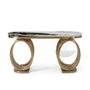 Console table with Marble in Italian Panda Marble - Image 3