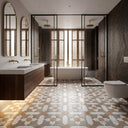 marble mosaic floor tile in Marble - Image 1