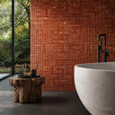 Marble mosaic tile in Red Travertine - Image 7