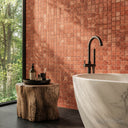 Marble mosaic tile in Red Travertine - Image 3