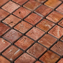 Marble mosaic tile in Red Travertine - Image 4