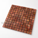 Marble mosaic tile in Red Travertine - Image 6