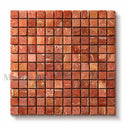 Marble mosaic tile in Red Travertine - Image 2