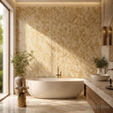 honed marble mosaic tile in Yellow Onyx - Image 1