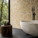 honed marble mosaic tile in Yellow Onyx - Image 3