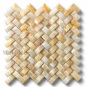 honed marble mosaic tile in Yellow Onyx - Image 2