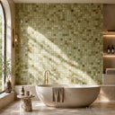 Stone mosaic tile in Green Onyx - Image 1