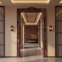 Marble door trim in Rosso Lepanto - Image 4