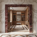 Marble door frame in Rosso Lepanto - Image 3