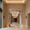 marble door casing in Calacatta Monet - Image 3