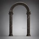 Stone door surround in Noir St-Laurent - Image 1