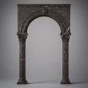 Marble door frame in Noir St-Laurent - Image 1