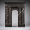 Grey marble door frame in Noir St-Laurent - Image 1