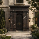 Grey marble door frame in Noir St-Laurent - Image 3