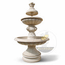 Two tier marble fountain in Cloudline white - Image 3
