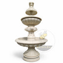 Two tier marble fountain in Cloudline white - Image 4