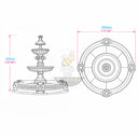 Two tier marble fountain in Cloudline white - Image 11
