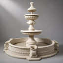 Two tier marble fountain in Cloudline white - Image 1