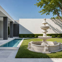 Two tier marble fountain in Cloudline white - Image 2