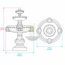 large backyard water fountains in Sunset red - Image 11