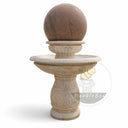 Floating ball marble fountain in Yellow granite - Image 3