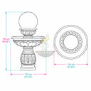 Floating ball marble fountain in Yellow granite - Image 11