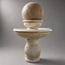 Floating ball marble fountain in Yellow granite - Image 1