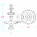 tiered waterfall fountain in Gray granite - Image 11