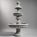 tiered waterfall fountain in Gray granite - Image 1