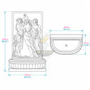 large backyard water fountains in Moon light beige limestone - Image 11