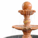 exterior water fountain in Sunset red + gray granite - Image 4