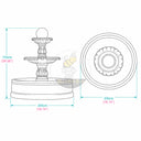 exterior water fountain in Sunset red + gray granite - Image 11