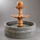 exterior water fountain in Sunset red + gray granite - Image 1