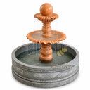 exterior water fountain in Sunset red + gray granite - Image 5