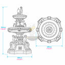 water fountains for outside in Sunset red - Image 11