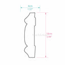 marble chair rail in Pearl Linen limestone - Image 5