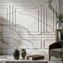 Carved Marble Wainscoting in Arabescato Corchia Marble - Image 4