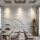 Carved Marble Wainscoting in Arabescato Corchia Marble - Image 2