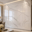 Relief-Carved Marble Wall Panels in Arabescato Corchia Marble - Image 4