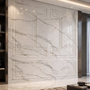 Ornamental Marble Wainscoting in Arabescato Corchia Marble - Image 4