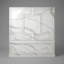 Ornamental Marble Wainscoting in Arabescato Corchia Marble - Image 1