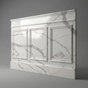 Carved Marble Wainscoting in Arabescato Corchia Marble - Image 1