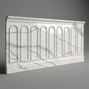 Relief-Carved Marble Wall Panels in Arabescato Corchia Marble - Image 1