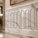 Relief-Carved Marble Wall Panels in Arabescato Corchia Marble - Image 4