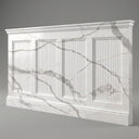 Ornamental Marble Wainscoting in Arabescato Corchia Marble - Image 1